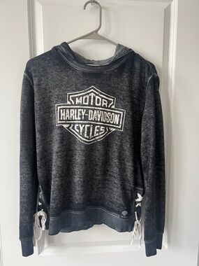 Harley-Davidson women’s Black Washed Logo Hoodie Sweater